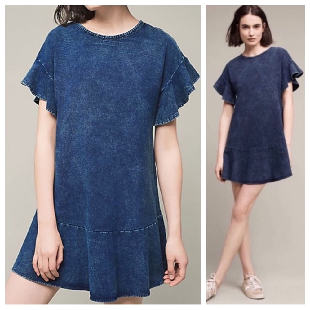 Anthropologie Saturday Sunday Sweatshirt Dress Navy XS